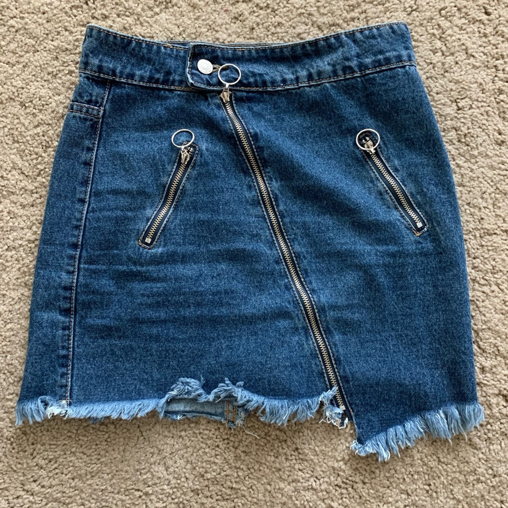 Nasty Gal Asymmetrical Denim Skirt - Picture 3 of 4